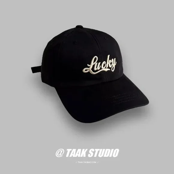 Unisex Casual LUCKY Letter Embroidered Baseball Cap Adjustable Summer Hat - Picture 4 of 5